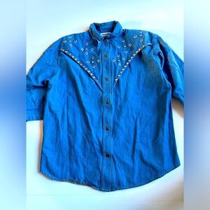 Vintage Dreams Cowboy Denim Blouse XL